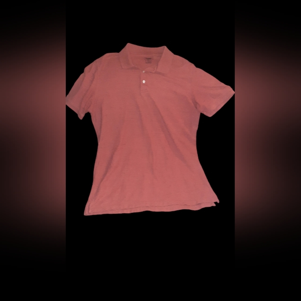 Mens like new Large Tall Orange with gray Foundry polo.